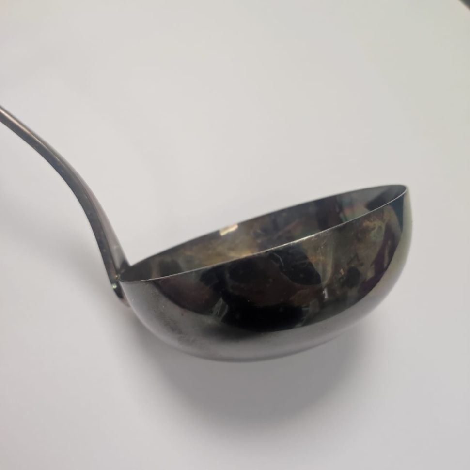 Половник 30 см сталь серебрение патина