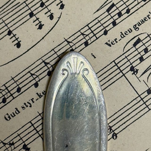 Половник 30 см сталь серебрение патина