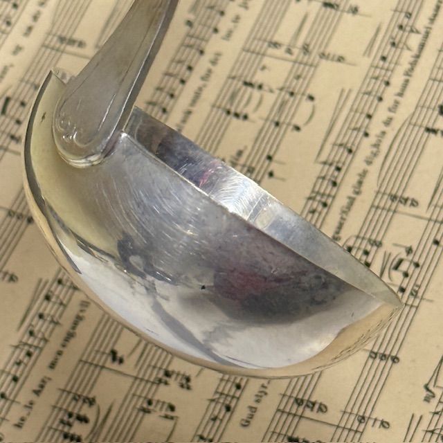 Половник 30 см сталь серебрение патина