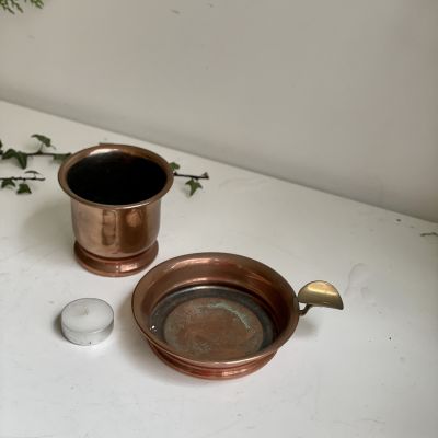 Пепельница 12 см медь латунь