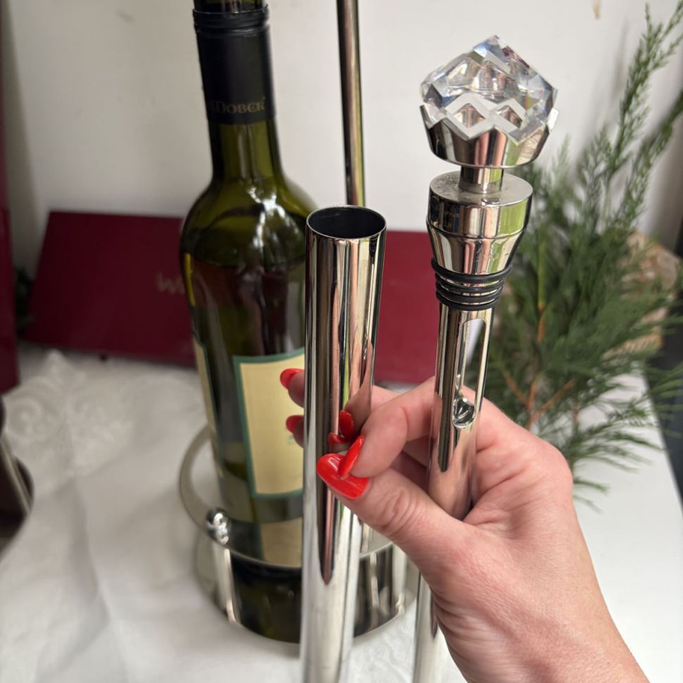 Кулер скипетр на подставке Wine Sceptre The Todd English Collection 44 см серебрение хрусталь