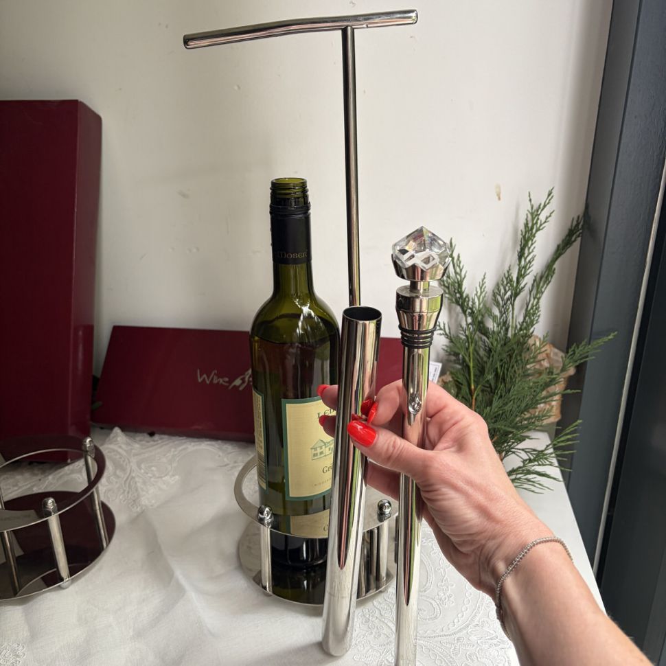 Кулер скипетр на подставке Wine Sceptre The Todd English Collection 44 см серебрение хрусталь