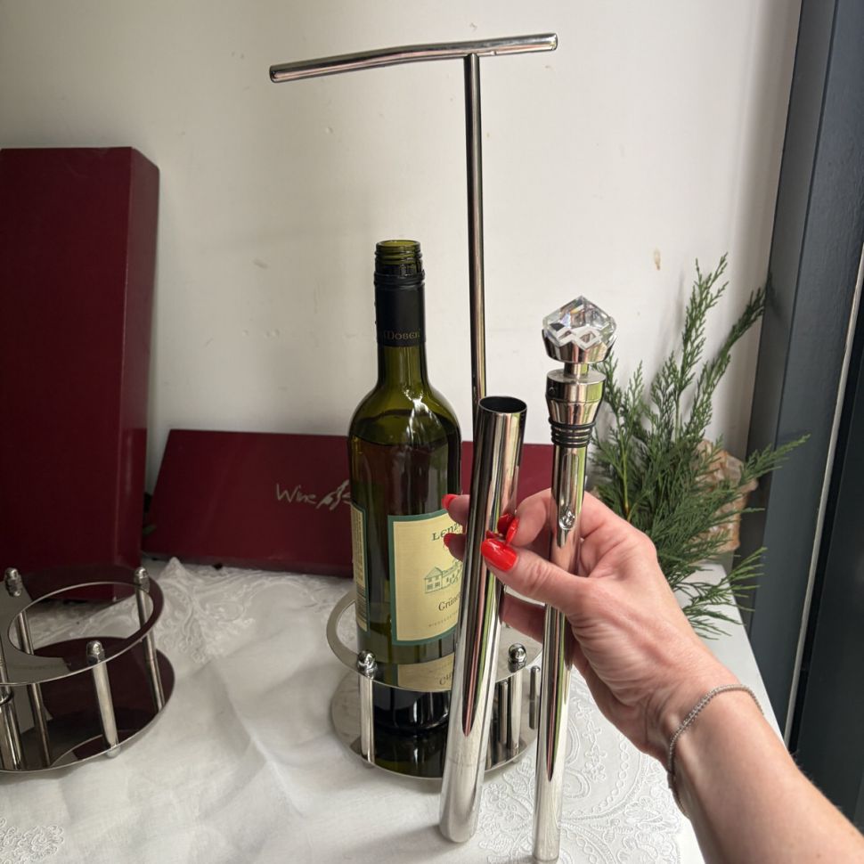Кулер скипетр на подставке Wine Sceptre The Todd English Collection 44 см серебрение хрусталь
