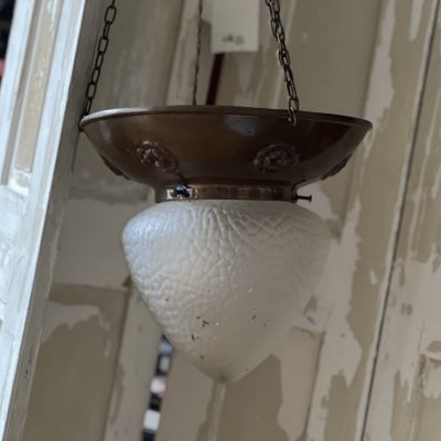 Светильник Модерн 58 см стекло медь