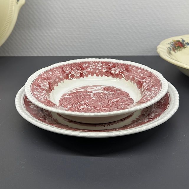 Тарелка глубокая Adams Wedgwood group English Scenic 23 см Англия       