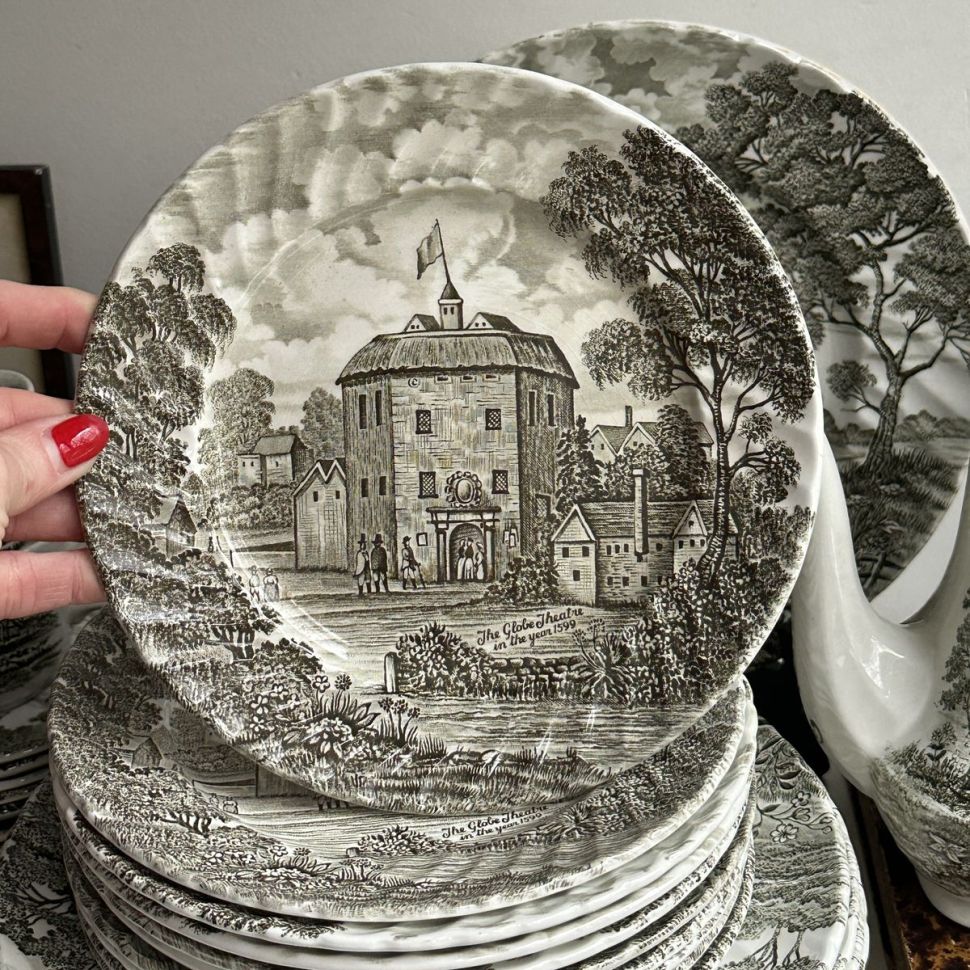 Тарелка 20 см Shakespeares Country Ridgway фарфор Англия