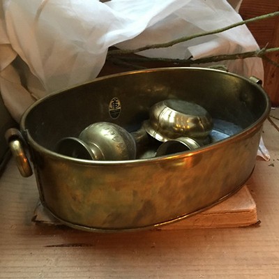 Кашпо латунь большое