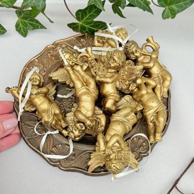 Подвес декоративный Ангел музыкант 10 см