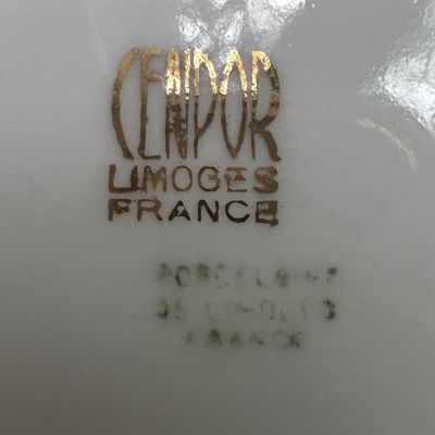 Сахарница Cenpor Limoges 15 см костяной фарфор Франция