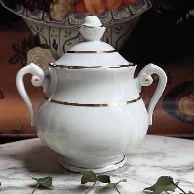 Сахарница Cenpor Limoges 15 см костяной фарфор Франция