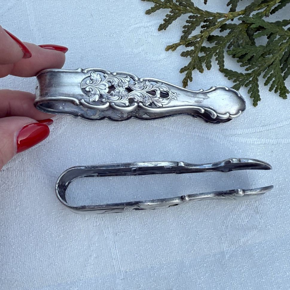 Щипцы для сахара 9 см серебрение    