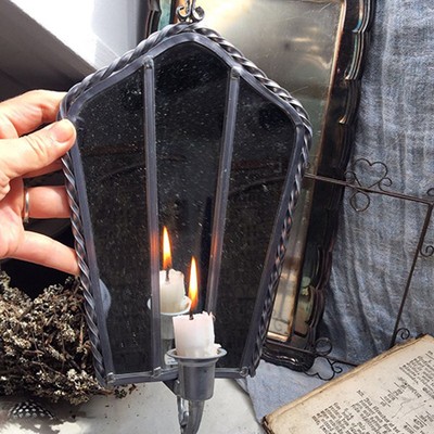 Подсвечник настенный олово и зеркало Швеция