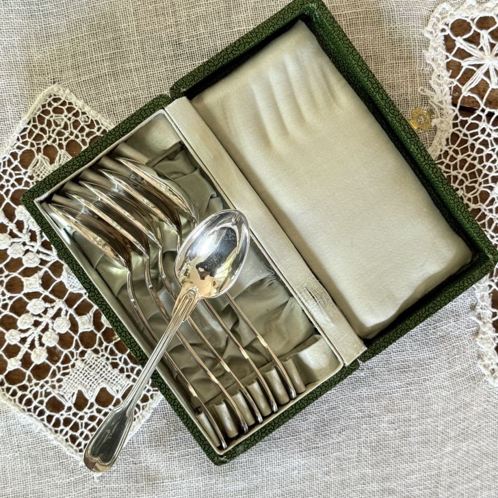 Ложка чайная 14 см серебрение Франция 1950 годы