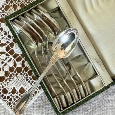 Ложка чайная 14 см серебрение Франция 1950 годы