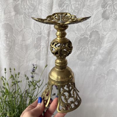 Подсвечник 20 см латунь Арнуво