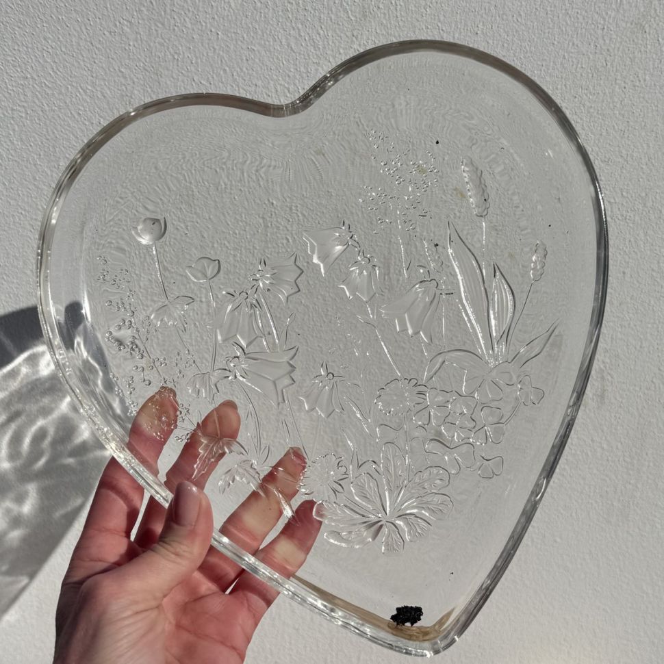 Блюдо Сердце 26 см хрусталь Германия