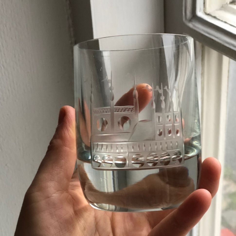 Стакан для виски гравировка замок 200 мл хрусталь