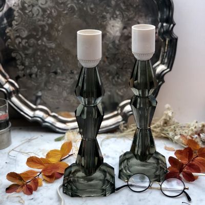 Лампа настольная, цветное стело