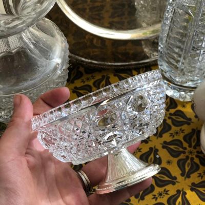 Креманка 8 см на металлической ножке хрусталь