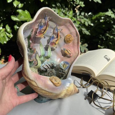 Лампа настольная Подводный мир 27 см фарфор Италия