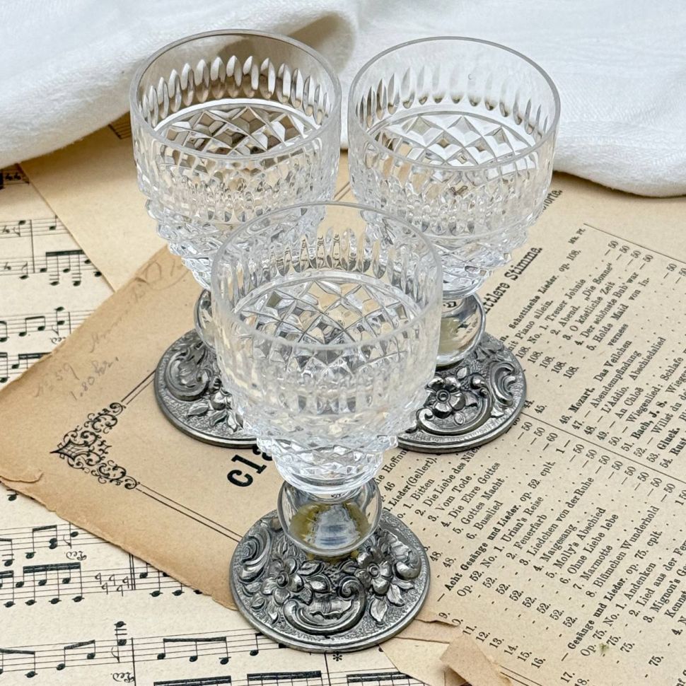 Рюмка на ножке FM C 50 мл хрусталь олово Италия