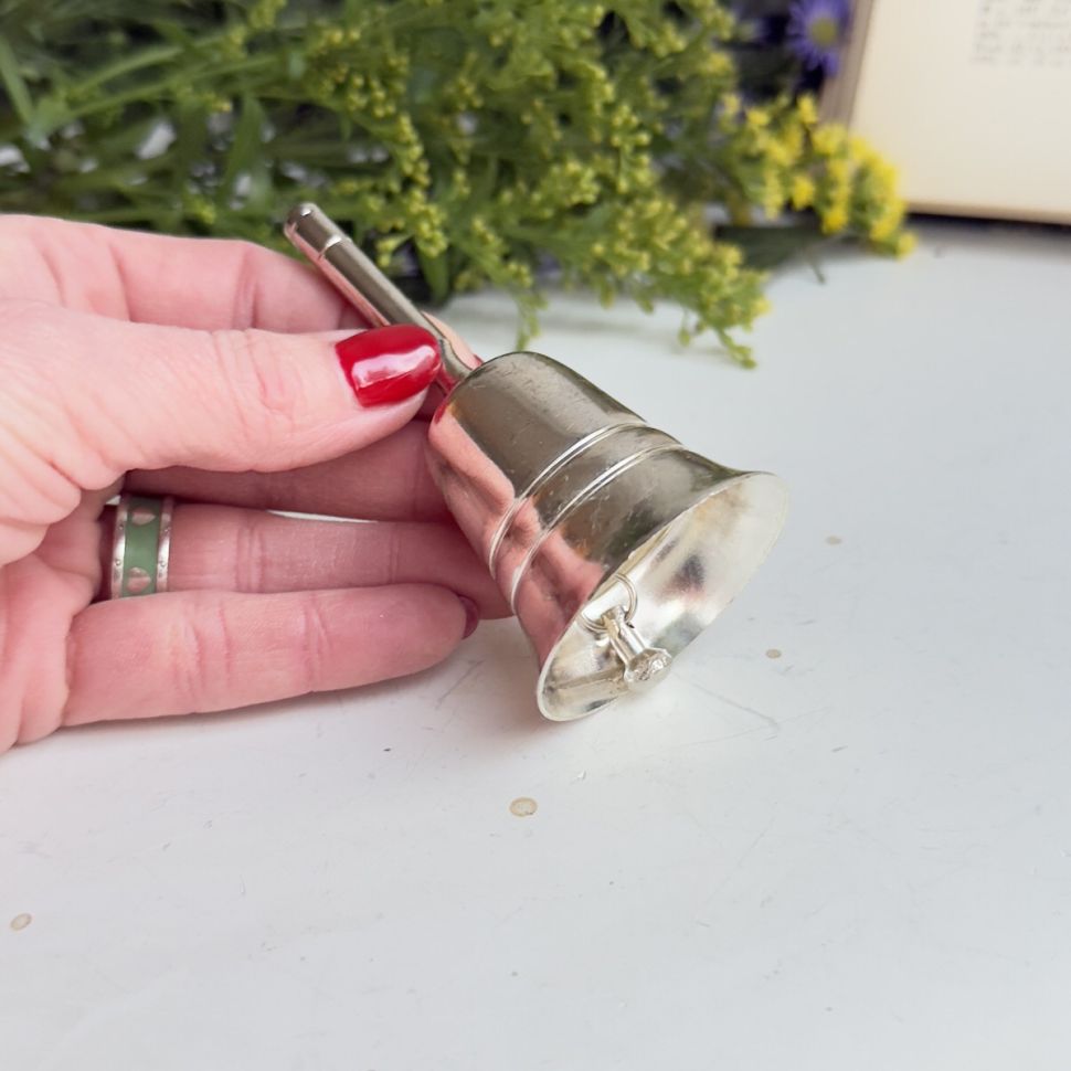 Колокольчик 9 см серебрение Англия