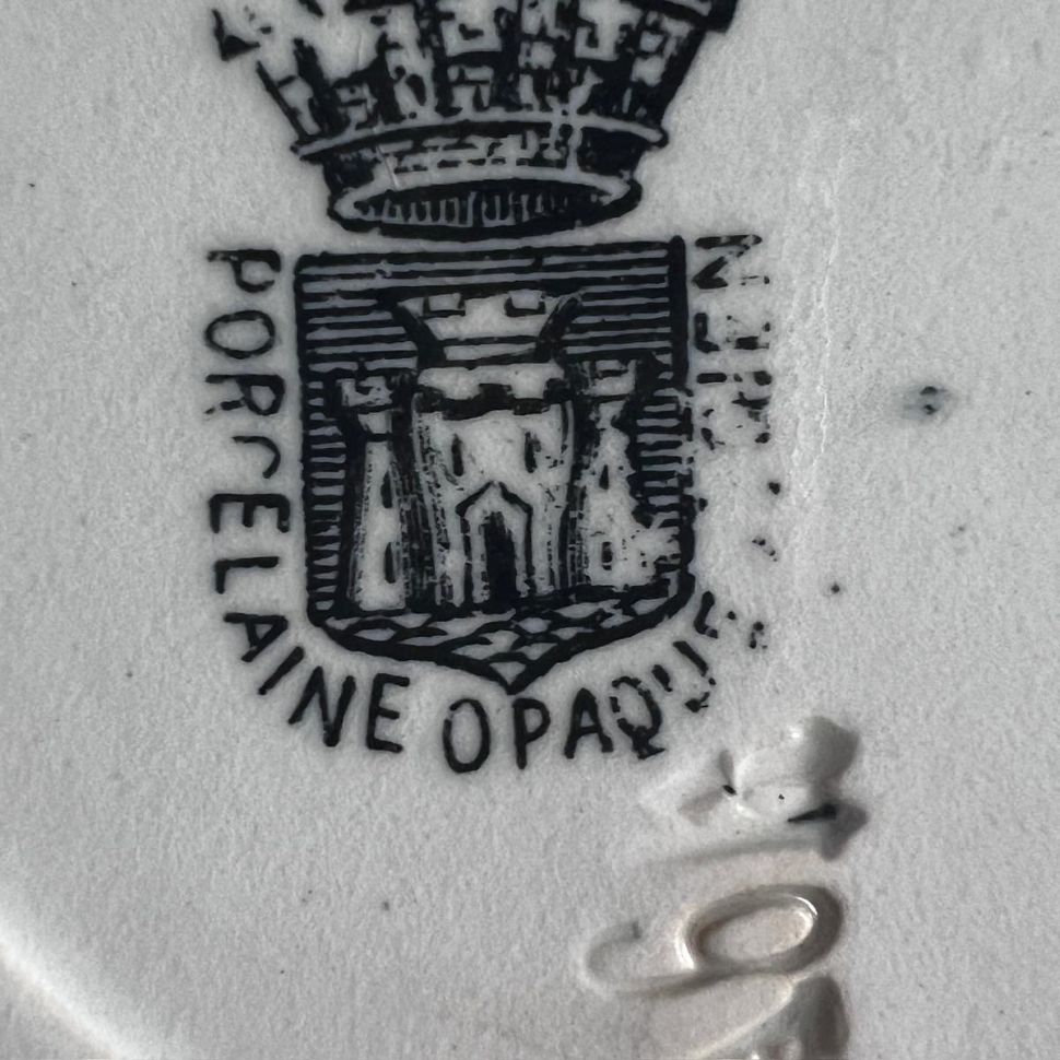 Тарелка Пословицы военных 21 см фарфор Gien Франция