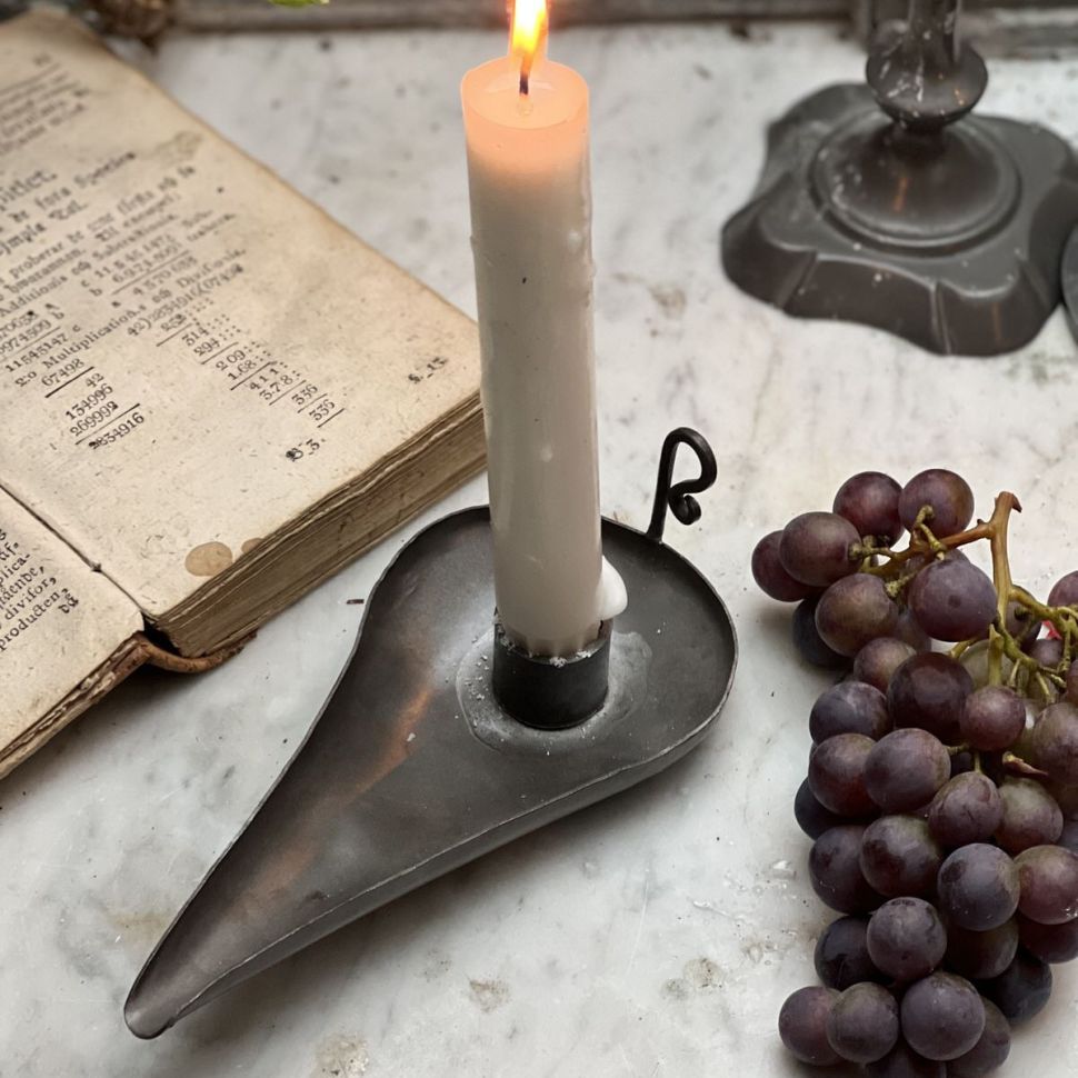 Подсвечник с держателем 17 см олово