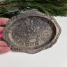 Блюдо поднос малое 14 см мельхиор патина