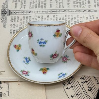 Кофейная пара Rosenthal Classic Rose Мелкоцвет 60 мл Германия 