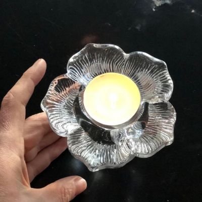 Подсвечник цветок хрусталь 