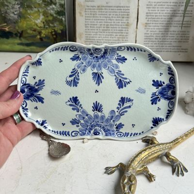 Поднос 12х20 см Delft Голландия ручная роспись
