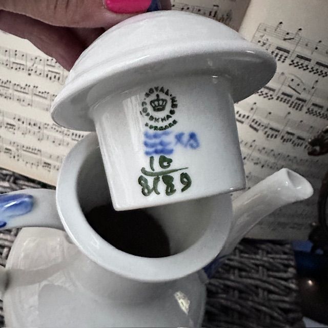 Чайник кофейник Royal Copenhagen номерной 1,3 л фарфор Дания