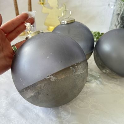 Подвес новогодний Шар большой 15 см стекло