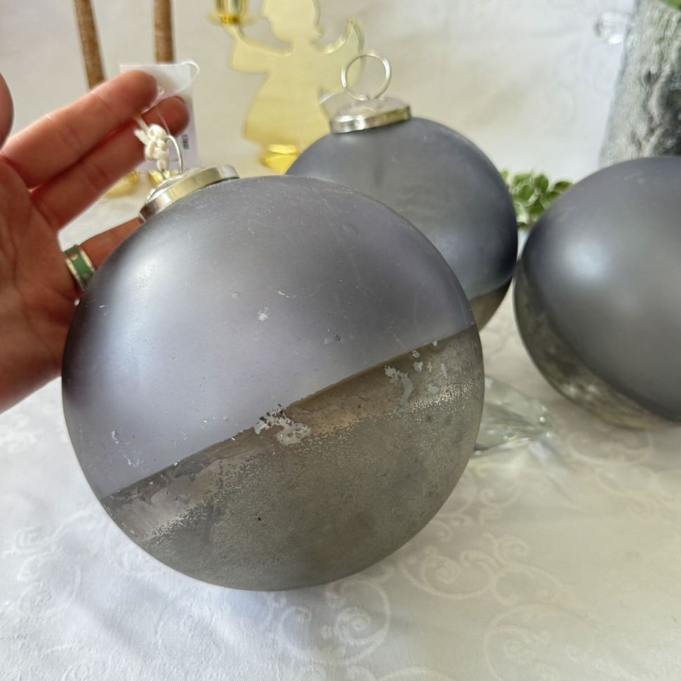 Подвес новогодний Шар большой 15 см стекло