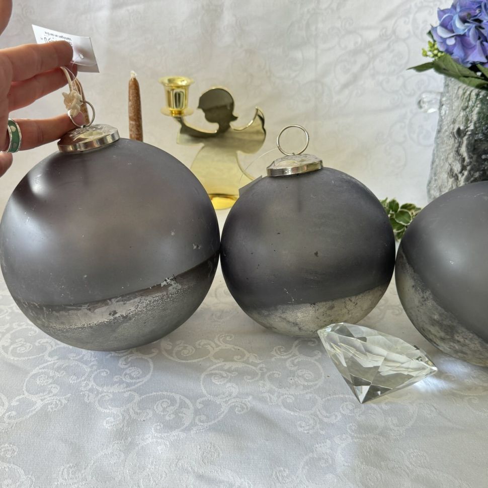 Подвес новогодний Шар большой 15 см стекло