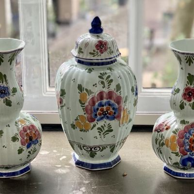 Ваза 33 см Delft ручная роспись Голландия полихром