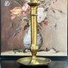 Подсвечник на блюде с подъемным механизмом 29 см латунь Франция