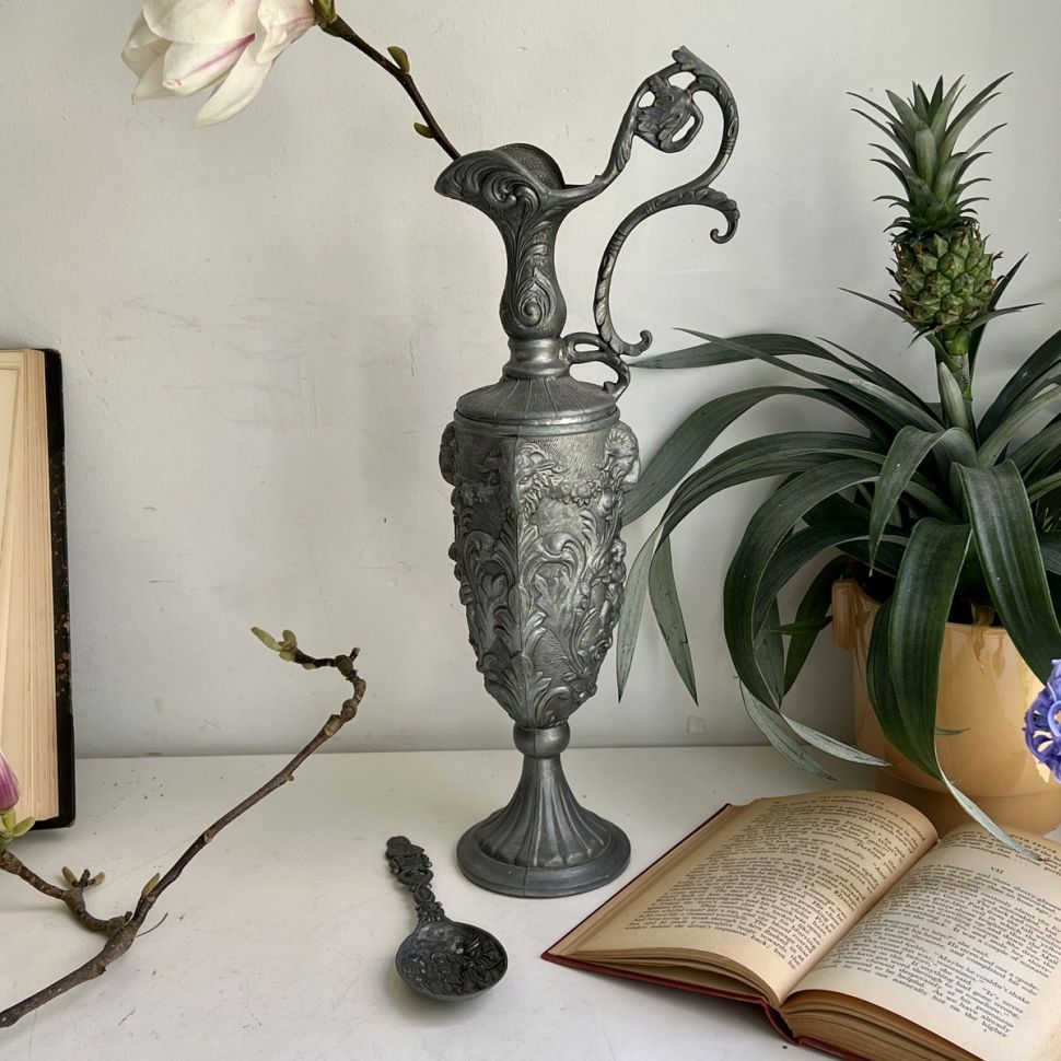 Кувшин ваза 39 см олово разборный