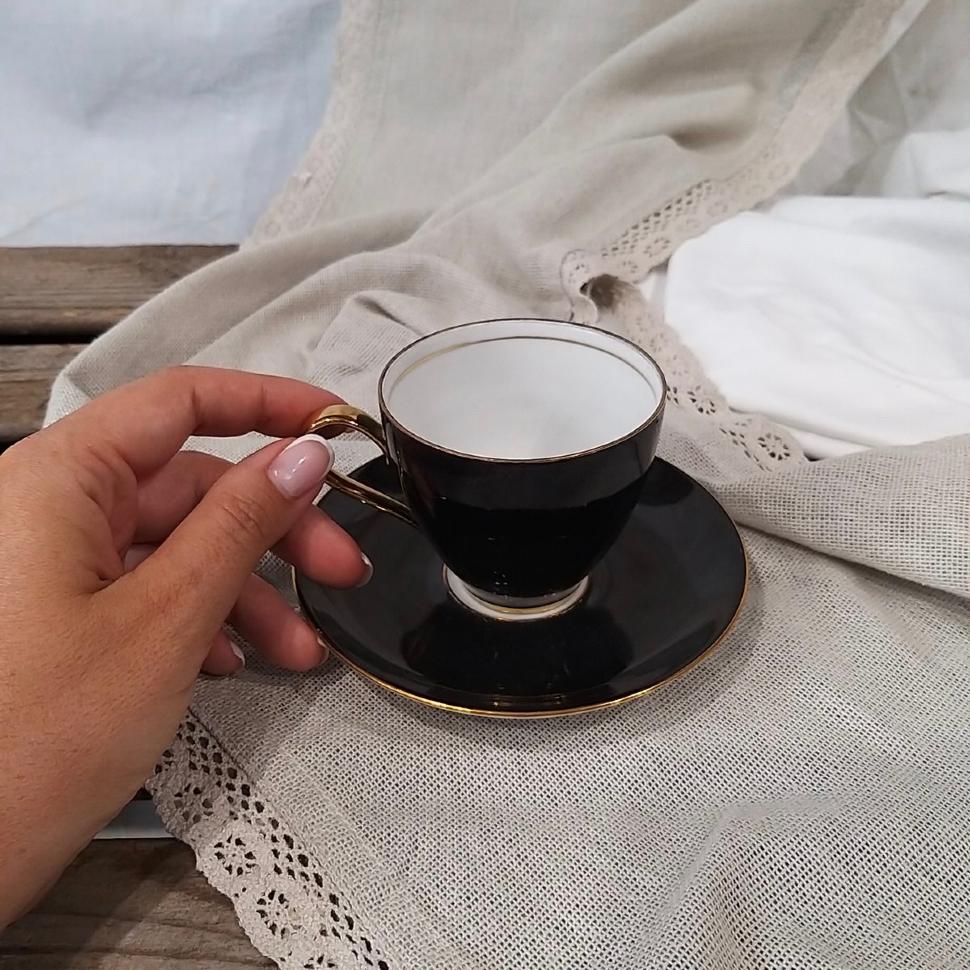 Кофейная пара 100 мл Bareuther Бавария Германия (черная)  