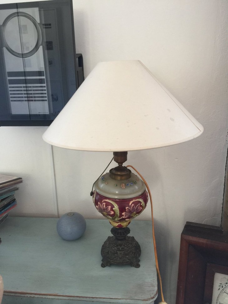 Настольная лампа Итальянская красная