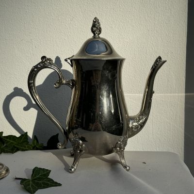 Чайник кофейник на ножках 0,8 л серебрение 