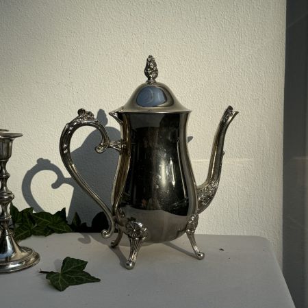 Чайник кофейник на ножках 0,8 л серебрение 
