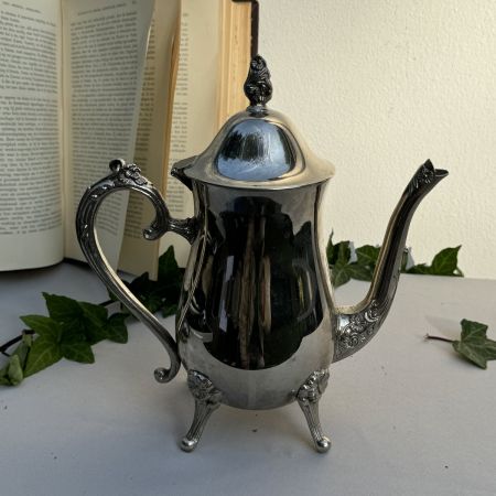 Чайник кофейник на ножках 0,8 л серебрение 