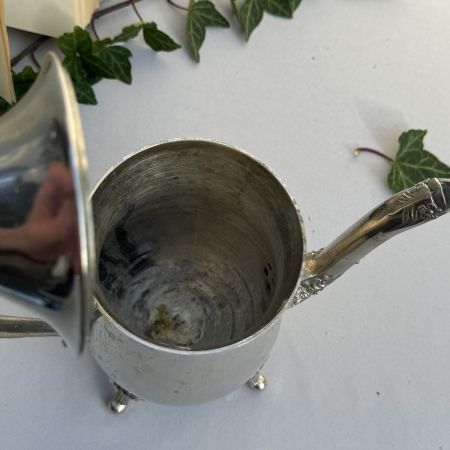 Чайник кофейник на ножках 0,8 л серебрение 