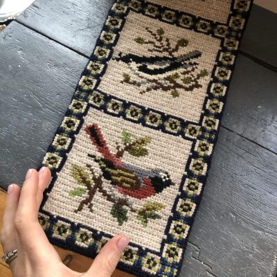 Панно сонетка Птицы на металлическом держателе