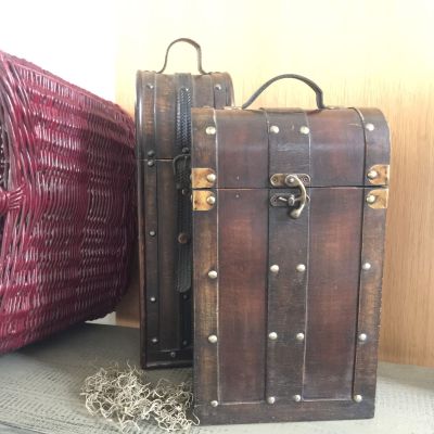 Ящик деревянный для двух бутылок вина