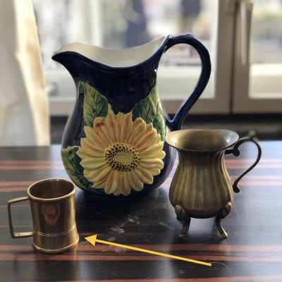 Кружка мини латунь