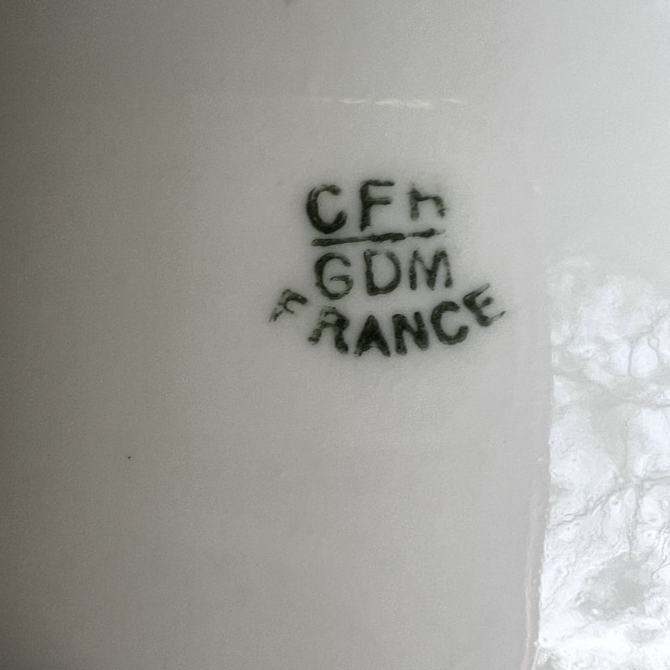 Блюдо Цветы Limoges 40 см фарфор Франция конец 19 в.