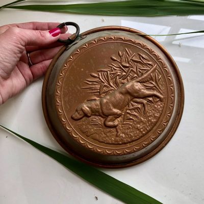 Декоративная медная форма, охотничья собака